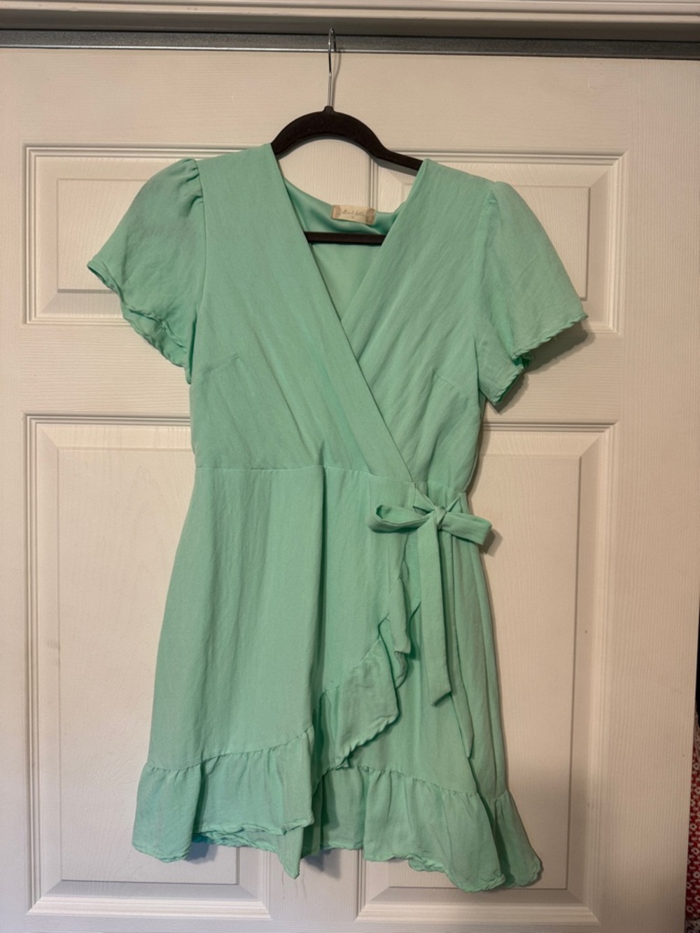 Altar'd State Mint Green Wrap Mini Dress